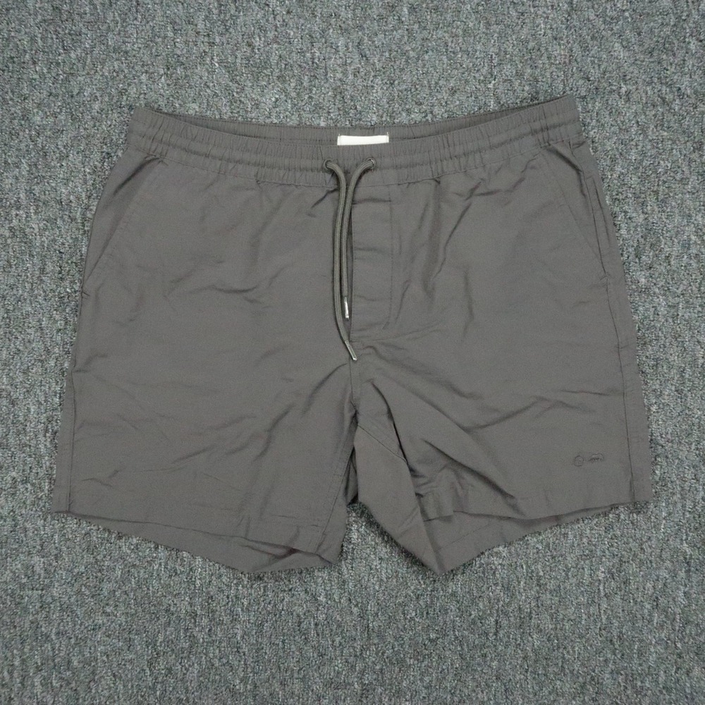 Taylor Stitch Shorts Men Medium Gray Apres Zip Pocket Organic Cotton Nylon